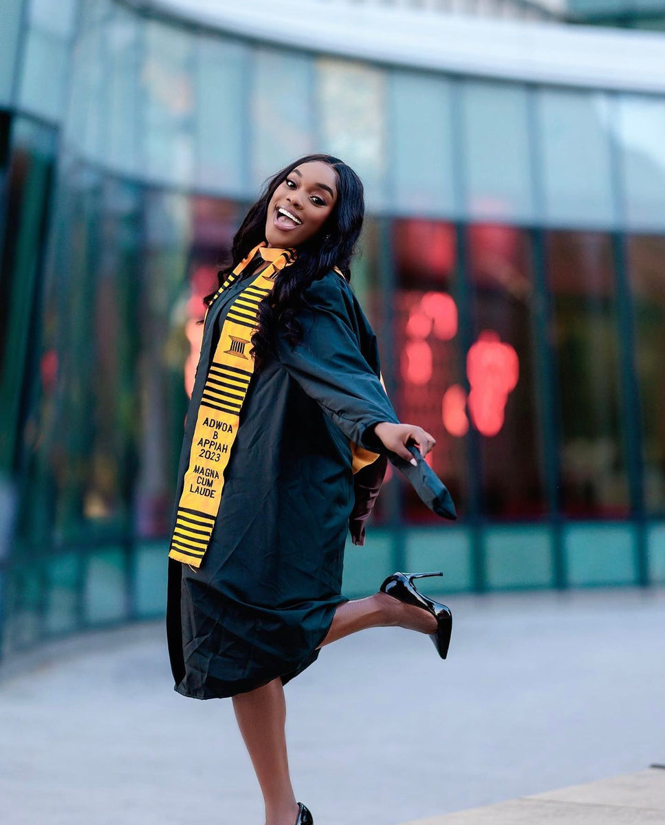Your Customized Text Kente Stole (Gold)
