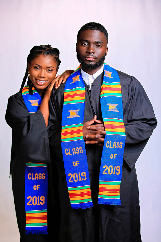 Your Customized Text Kente Stole (Blue)