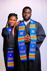 Your Customized Text Kente Stole (Blue)